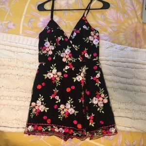 *Brand New* tags on floral embroidered romper